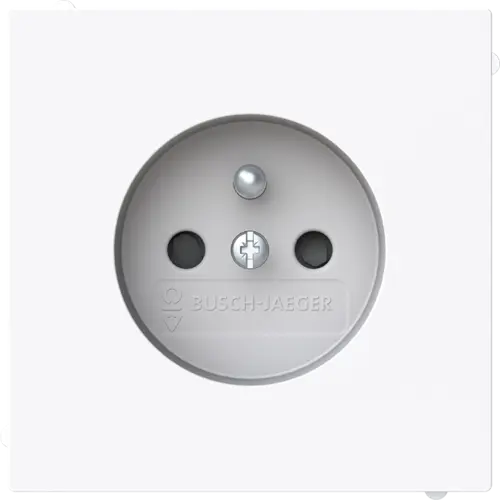 Busch-Jaeger 20-1 MUCB-44G centraalplaat voor wandcontactdoos met penaarde Art Linear studiowit glans