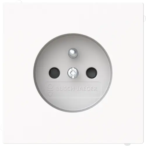 Busch-Jaeger 20-1 MUCB-44M centraalplaat voor wandcontactdoos met penaarde Art Linear studiowit mat