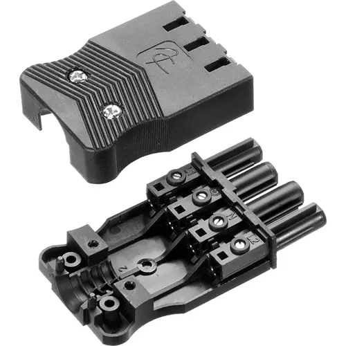 Adels AC 166 GBUF/ 425 ZW contrastekker female 4-polig 20A zwart - set van 10 stuks