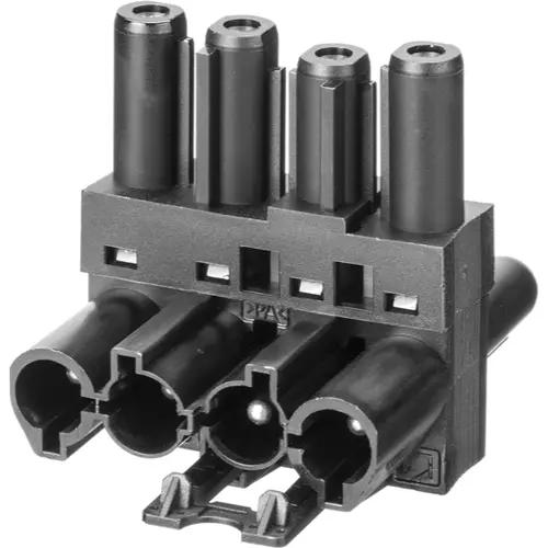 Adels AC 166 GVT 3/ 4 ZW verdeler 4-polig 1 in 2 uit met schroefklem zwart