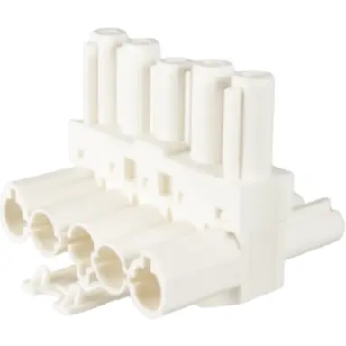 Adels AC 166 GVT 3/ 5 verdeler 5-polig 1 in 2 uit met schroefklem wit