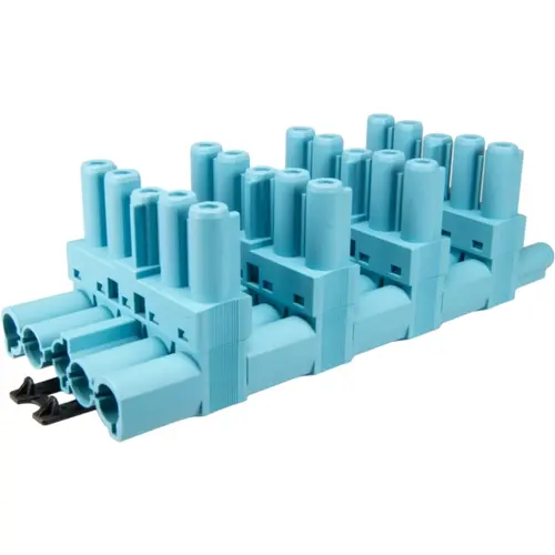 Adels AC 166 GVT 6/ 5 verdeler 5-polig 1 in 5 uit met schroefklem blauw