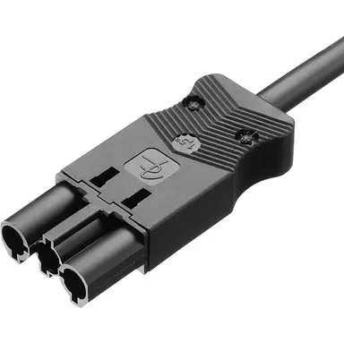 Adels AC166 ALCGS/3-2075 0 aansluitkabel male 2-polig 0,75mm² 10A 0,5M zwart