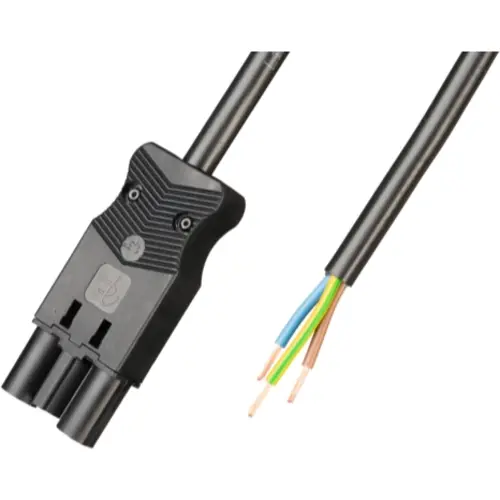 Adels AC166 ALCGS/325 100 aansluitkabel halogeenvrij male 3-polig 2,5mm² 20A 1m zwart