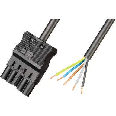 Adels AC166 ALCGS/525 200 aansluitkabel halogeenvrij male 5-polig 2,5mm² 20A 2m zwart