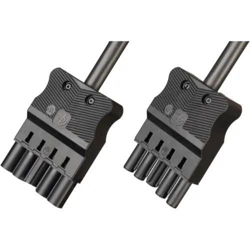 Adels AC166 VLCG/525 500 koppelsnoer halogeenvrij nee male stekker female contrastekker 5-polig 2,5mm² 20A 5M zwart