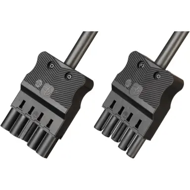 Adels AC166 VLCG/525 800 koppelsnoer halogeenvrij male / female 5-polig 2,5mm² 20A 8M zwart