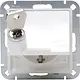 Kopp 951529001 wandcontactdoos randaarde kindveilig met klapdeksel en slot HK07 Athenis helder wit glans