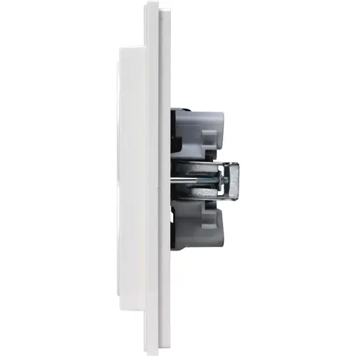 Kopp 950029005 wandcontactdoos 2-voudig zonder randaarde Safety+ voor enkele inbouwdoos HK07 Athenis helder wit glans