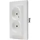 Kopp 950029005 wandcontactdoos 2-voudig zonder randaarde Safety+ voor enkele inbouwdoos HK07 Athenis helder wit glans