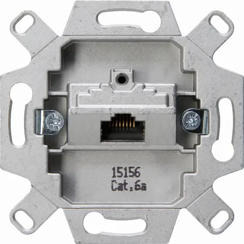 Kopp 114401007 RJ45 data wandcontactdoos 1-voudig inbouw CAT6A