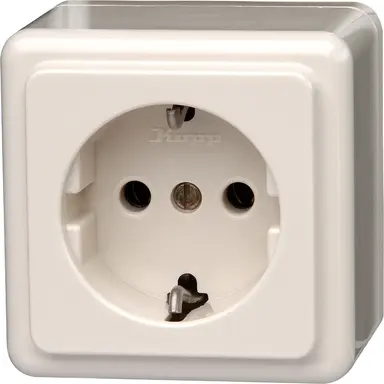 Kopp 101801009 opbouw wandcontactdoos randaarde Standard creme