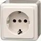 Kopp 101801009 opbouw wandcontactdoos randaarde Standard creme