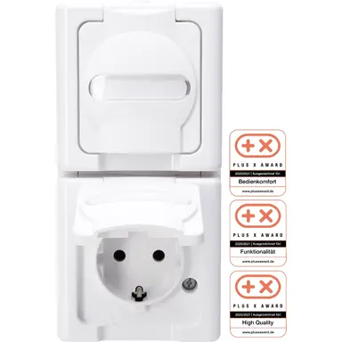 Kopp 131402009 wandcontactdoos 2-voudig randaarde dks bedr verticaal IP44 arctic wit