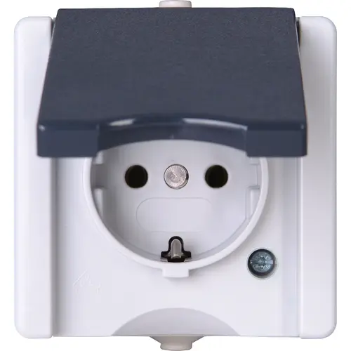 Kopp 947456005 opbouw wandcontactdoos randaarde deksel IP44 ProAQA grijs