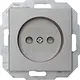 Kopp 948647006 wandcontactdoos zonder randaarde kindveilig HK07 Athenis staal grijs