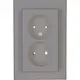 Kopp 950047007 wandcontactdoos 2-voudig zonder randaarde Safety+ voor enkele inbouwdoos HK07 Athenis staal grijs