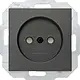 Kopp 948615003 wandcontactdoos zonder randaarde kindveilig HK07 Athenis antraciet