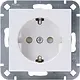 Kopp 940013005 wandcontactdoos randaarde met verhoogde aanraakbeveiliging HK07 Athenis arctic wit glans