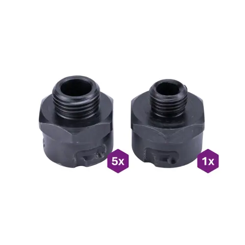 TIP TGZH-ADAPTERS Inzetstukken tbv gatzaag snelwisselsysteem 5x 32-152mm + 1x 14-32mm