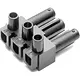Adels AC 166-1 BU/ 3 ZW contrastekker female 3-polig 2,5mm² 20A zwart