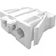 Adels AC 166 GEST/ 3 W stekker male 3-polig wit - set van 10 stuks