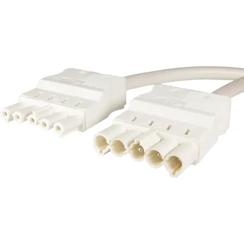 Adels AC166 VLCG/515 100 koppelsnoer male / female 5-polig 1,5mm² 16A 1M wit