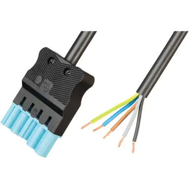 Adels AC166 ALCGS/515 200 aansluitkabel halogeenvrij male 5-polig 1,5mm² 16A 2m blauw