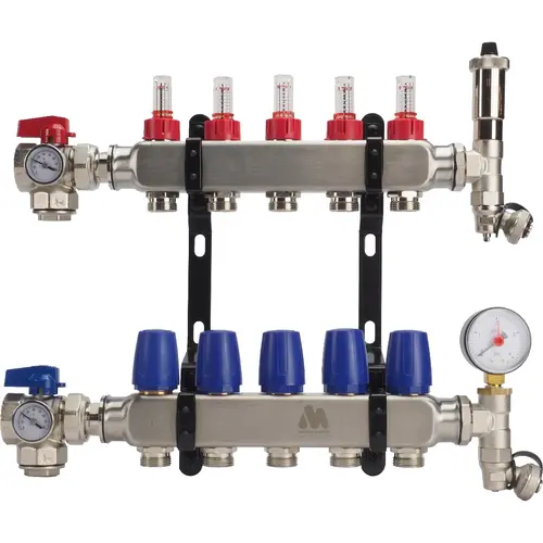 MAGNUM W32007 Premium RVS Open Vloerverwarming verdeler LT 7 Groeps