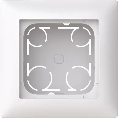 Busch-Jaeger 1711-914 opbouwbak 1-voudig inclusief afdekraam Balance SI wit glans