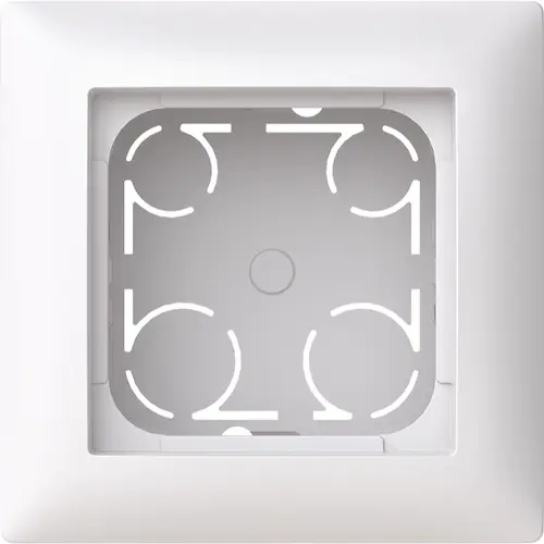 Busch-Jaeger 1711-914 opbouwbak 1-voudig inclusief afdekraam Balance SI wit glans