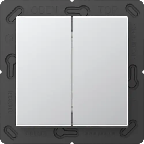 JUNG MAT A 595 AL Matter batterijgevoede taster 2-voudig 4-kanaals A-range aluminium