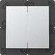 JUNG MAT A 595 AL Matter batterijgevoede taster 2-voudig 4-kanaals A-range aluminium
