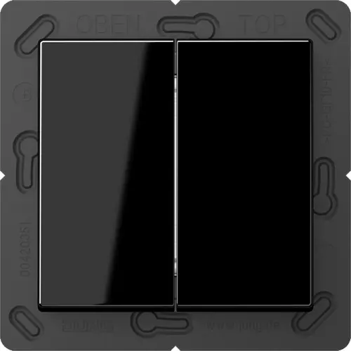 JUNG MAT A 595 SW Matter batterijgevoede taster 2-voudig 4-kanaals A-range zwart glans