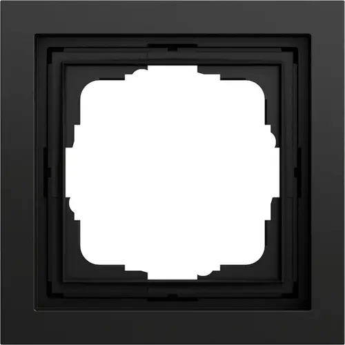 Gira 021174 afdekraam 1-voudig F200 zwart mat