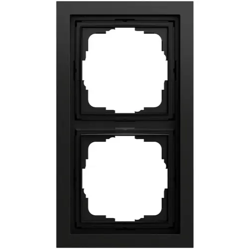 Gira 021274 afdekraam 2-voudig F200 zwart mat