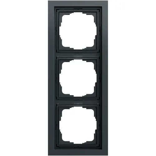Gira 0213735 afdekraam 3-voudig F200 vlak antraciet gelakt