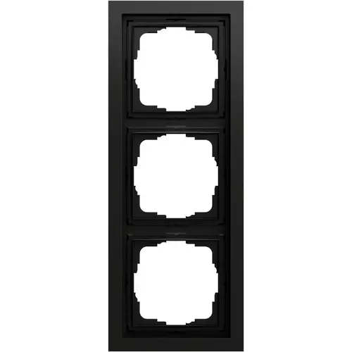 Gira 021374 afdekraam 3-voudig F200 zwart mat