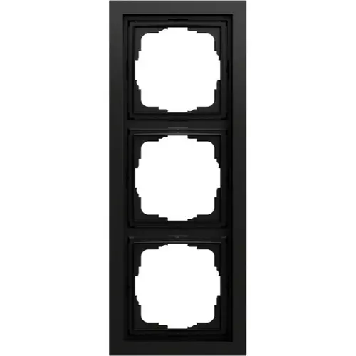 Gira 0213745 afdekraam 3-voudig F200 vlak zwart mat