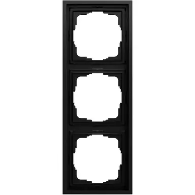 Gira 021384 afdekraam 3-voudig F300 zwart mat