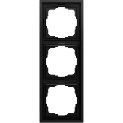 Gira 021384 Gira afdekraam 3-voudig F300 zwart mat