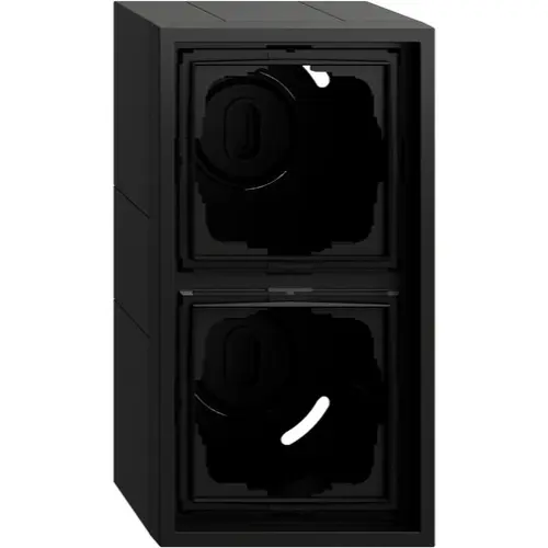Gira 106284 opbouwbak 2-voudig F300 zwart mat