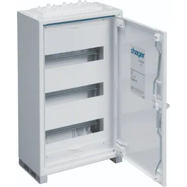 Hager FWB31P opbouwverdeler leeg 36-modulen 300x500mm 3 rijen van 12 modulen wit