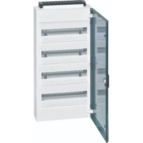 Hager VB418P Vega leeg 72-modulen 400x775mm 4 rijen van 18 modulen transparante deur IP40