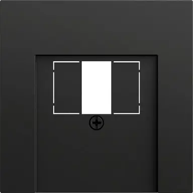 Gira 027674 centraalplaat USB Systeem 70 zwart mat