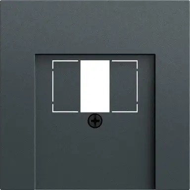 Gira 037673 centraalplaat voor USB-voeding PD Systeem 70 antraciet mat