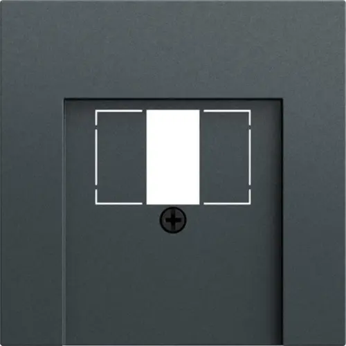 Gira 037673 centraalplaat voor USB-voeding PD Systeem 70 antraciet mat