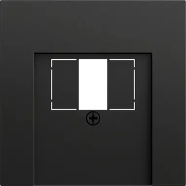 Gira 037674 centraalplaat voor USB-voeding PD Systeem 70 zwart mat