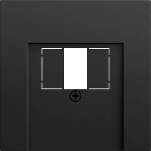 Gira 037674 centraalplaat voor USB-voeding PD Systeem 70 zwart mat