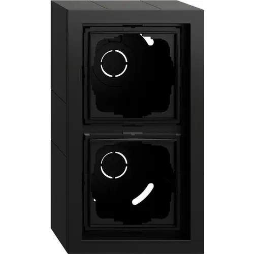 Gira 106274 opbouwbak 2-voudig F200 zwart mat